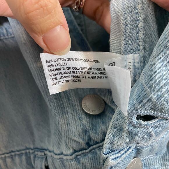 Universal Standard Light Blue Denim Baggy Straight Leg Jumpsuit Size 16 NWT - Picture 8 of 9